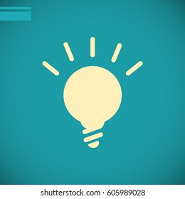  lightbulb flat icon .