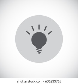  lightbulb flat icon .