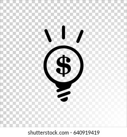  lightbulb flat icon .