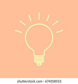  lightbulb flat icon .