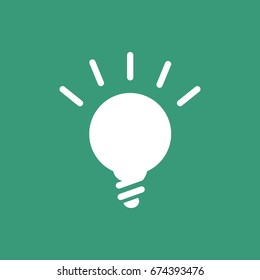  lightbulb flat icon .