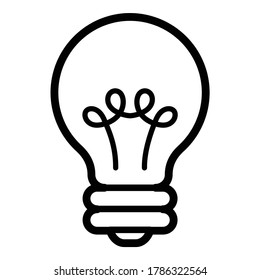 Lightbulb Flat Icon Isolated On White Background