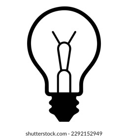 Lightbulb Flat Icon Isolated On White Background