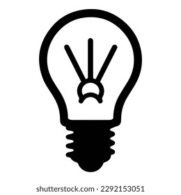 Icono De Bombilla Llanta Aislado En Fondo Blanco