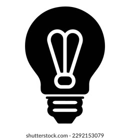 Lightbulb Flat Icon Isolated On White Background