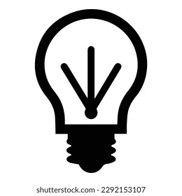 Lightbulb Flat Icon Isolated On White Background
