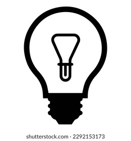 Lightbulb Flat Icon Isolated On White Background