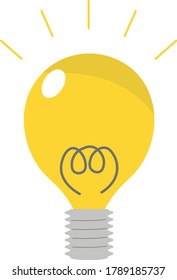 lightbulb flat illustration vector icon