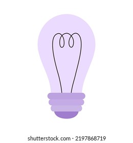 Lightbulb. Flat style. Vector illustration. 