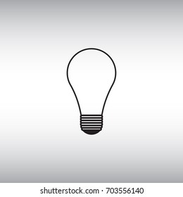 Lightbulb flat vector icon. Lightbulb isolated vector sign.