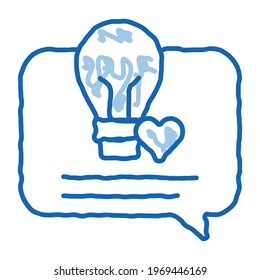 Lightbulb Frame sketch icon vector. Hand drawn blue doodle line art Lightbulb Frame sign. isolated symbol illustration