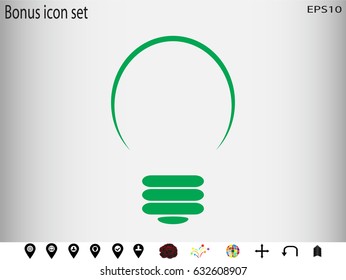 lightbulb, gear, icon, vector illustration eps10