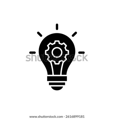 Lightbulb with Gear Inside Representing Innovation