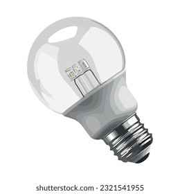 lightbulb glows with bright ideas over white