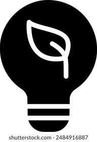 Vector de ilustración de icono de glifo de bombilla
