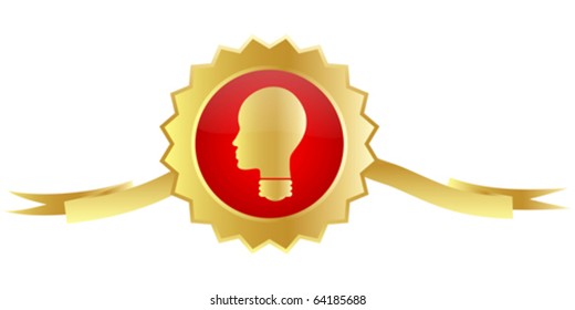 lightbulb golden medal