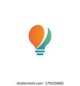 Diseño de ilustración vectorial del logotipo de gradiente de bombilla