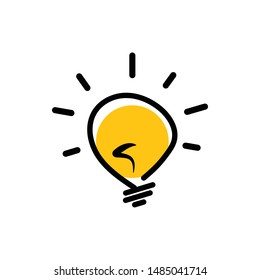 Lightbulb graphic design template vector isolated illustration