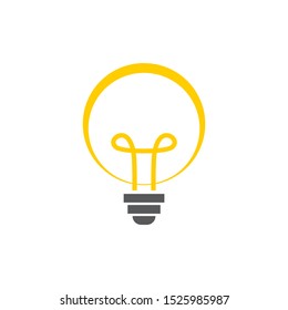 Lightbulb graphic design template vector isolated illustration