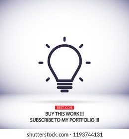 lightbulb icon 10 EPS