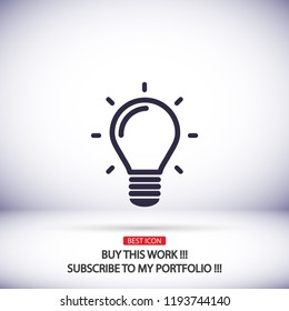 lightbulb icon 10 EPS