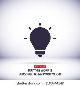 lightbulb icon 10 EPS