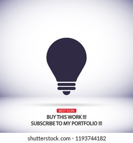 lightbulb icon 10 EPS