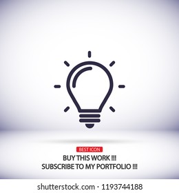 lightbulb icon 10 EPS