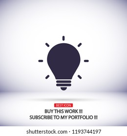 lightbulb icon 10 EPS