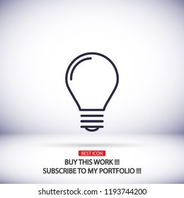 lightbulb icon 10 EPS