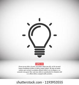 lightbulb icon 10 EPS