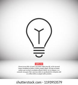 lightbulb icon 10 EPS