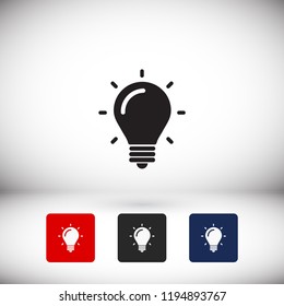 lightbulb icon 10 EPS
