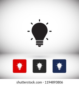 lightbulb icon 10 EPS