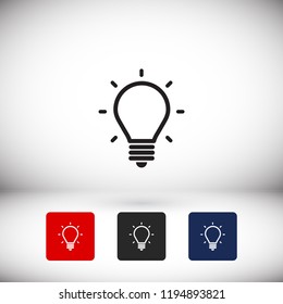 lightbulb icon 10 EPS