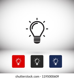 lightbulb icon 10 EPS