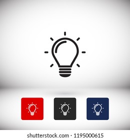 lightbulb icon 10 EPS