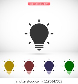 lightbulb icon 10 EPS