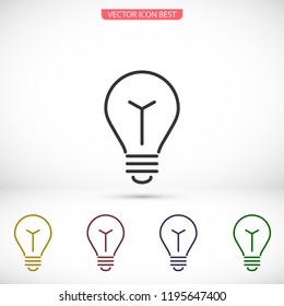 lightbulb icon 10 EPS