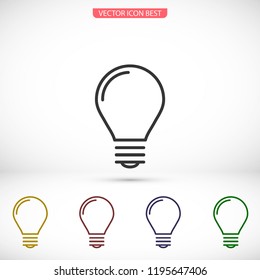 lightbulb icon 10 EPS