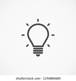 lightbulb icon 10 EPS