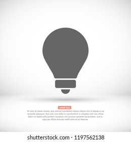 lightbulb icon 10 EPS
