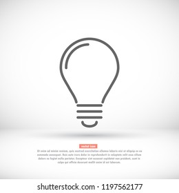 lightbulb icon 10 EPS