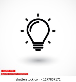 lightbulb icon 10 EPS