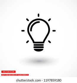 lightbulb icon 10 EPS