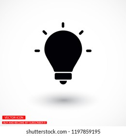 lightbulb icon 10 EPS