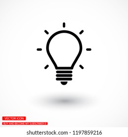 lightbulb icon 10 EPS