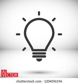 lightbulb icon 10 EPS