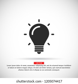 lightbulb icon 10 EPS