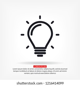 lightbulb icon 10 EPS